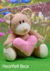 KBP-292 - Heartfelt Bear Knitting Pattern Knitted Soft Toy