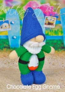 KBP-295 - Choc egg gnome Knitting Pattern Knitted Soft Toy