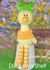 KBP-305 - duck on shelf Knitting Pattern Knitted Soft Toy