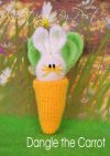 KBP-306 - Dangle the Carrot Knitting Pattern Knitted Soft Toy