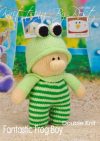 KBP-293 - Fantastic Frog Boy Knitting Pattern Knitted Soft Toy