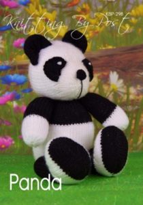 KBP-298 - Panda- Printers Knitting Pattern Knitted Soft Toy