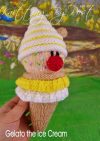 KBP-307 - Gelato the Ice Cream Knitting Pattern Knitted Soft Toy