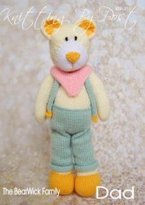 KBP-310 - BearWick Dad Knitting Pattern Knitted Soft Toy