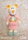 KBP-311 - BearWick Girl Knitting Pattern Knitted Soft Toy