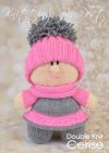 KBP-319 - Cerise Doll Knitting Pattern Knitted Soft Toy