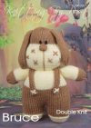 KBP-325 - Bruce the Dog Knitting Pattern Knitted Soft Toy