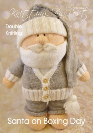 KBP-326 - Santas day off boxing day Knitting Pattern Knitted Soft Toy