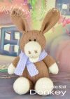 KBP-331 - Donkey Knitting Pattern Knitted Soft Toy