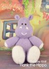 KBP-334 - Hank the Hippo Knitting Pattern Knitted Soft Toy