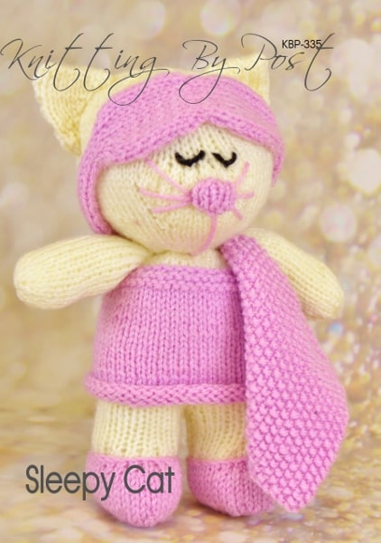 KBP-335 - Sheila the Cat Knitting Pattern Knitted Soft Toy