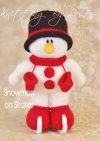KBP-323 - Snowman on skates Knitting Pattern Knitted Soft Toy