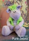 KBP-345 - Punk Zebra Knitting Pattern Knitted Soft Toy