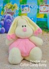 KBP-347 - Cotton Candy Bunny Knitting Pattern Knitted Soft Toy