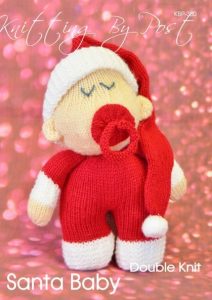 KBP-350 - Santa Baby Knitting Pattern Knitted Soft Toy