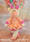 KBP-346 - MooMoo in a TuTu Knitting Pattern Knitted Soft Toy