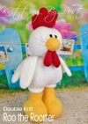 KBP-355 - Roo the Rooster knitting pattern knitted soft toy