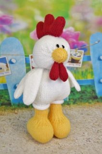 rooster hen chicken knitting pattern