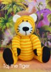 KBP-340 - Taj the Tiger Knitting Pattern Knitted Soft Toy