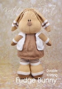 KBP-366 - Fudge the Bunny knitting pattern knitted soft toy