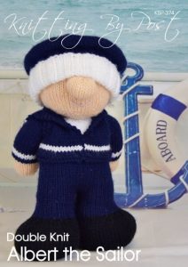 KBP-374 - Sailor Knitting Pattern Knitted Soft Toy