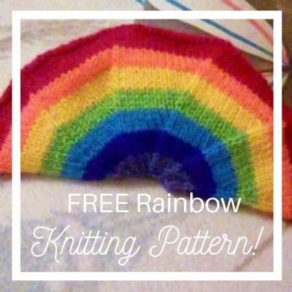 free knitting pattern rainbow medium nhs knitted multi coloured