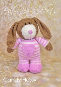 candy flossy rabbit bunny knitting pattern