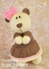 hazel the teddy bear knitting pattern soft toy brown cream
