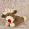 relaxing reindeer knitting pattern soft toy