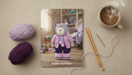 KBP-412 Bubble Gum Bear Flat Lay