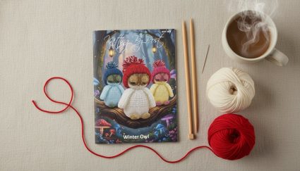 KBP-443 Winter Owl Flat Lay