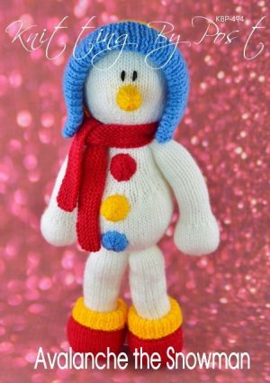 knitted snowman christmas pattern