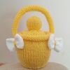 Easy Chocolate Orange Easter Basket Knitting Pattern PDF Download