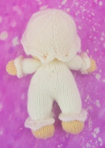 doll toy knitting pattern back