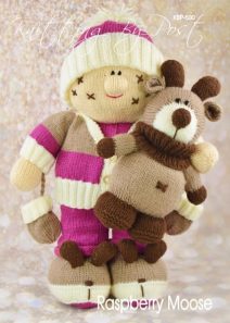 Raspberry Moose Doll and Moose knitting pattern