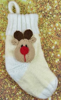 knitted santa stocking pattern