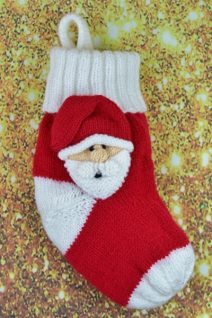 knitted santa stocking pattern