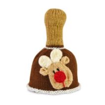 Reindeer Hand Bell Knitting Pattern