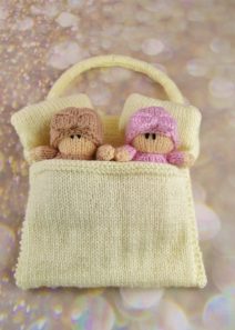 dolls and bag knitting pattern