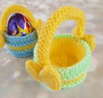 easy easter egg basket knitting pattern