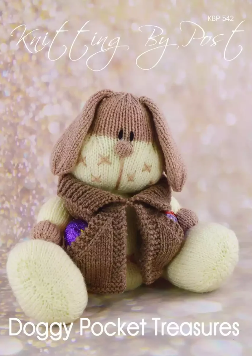 KBP-542 - Dog Pocket Treasures soft toy knitting pattern