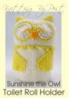 KBP-033 - Owl Loo Roll Holder beginner knitting patterns
