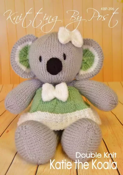 KBP-396 - Green koala thing toy knitting pattern