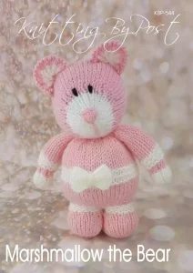 KBP-544 - Marshmallow Teddy Bear Knitting Pattern