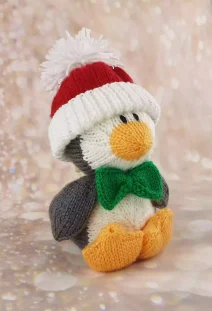 knitted penguin pattern christmas