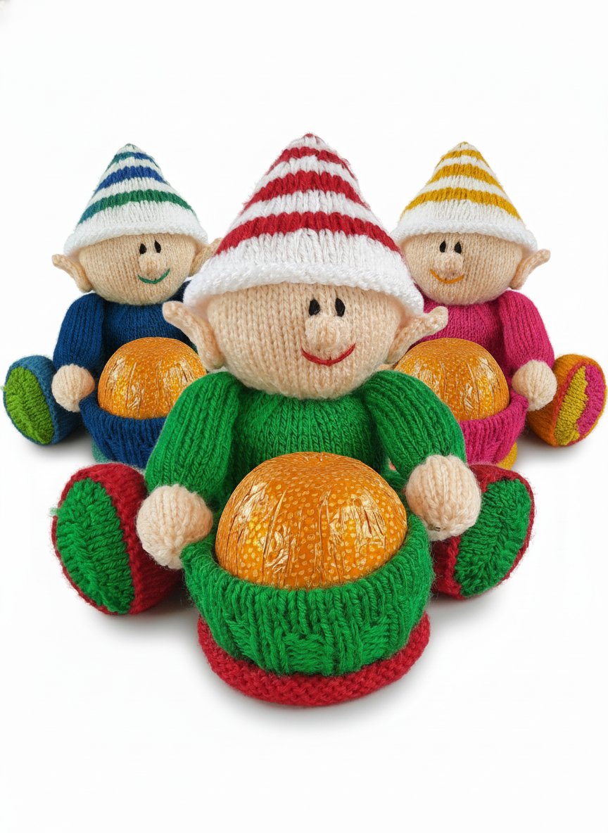 KBP-581 Elf Chocolate Hugs Group White Background