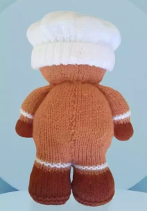 knitting pattern back of gingerbread man