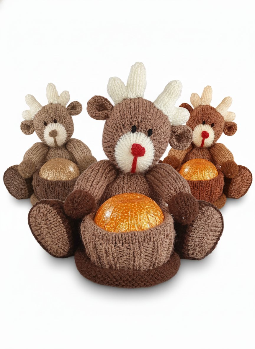 KBP-583 Reindeer Chocolate hugs Group White Background