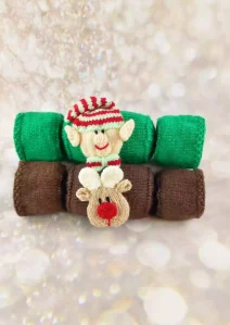 knitted elf and reindeer patterns