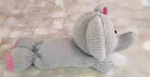 Elephant with gift bag tummy knitting pattern